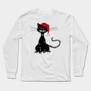 Evil Christmas Cat Long Sleeve T-Shirt